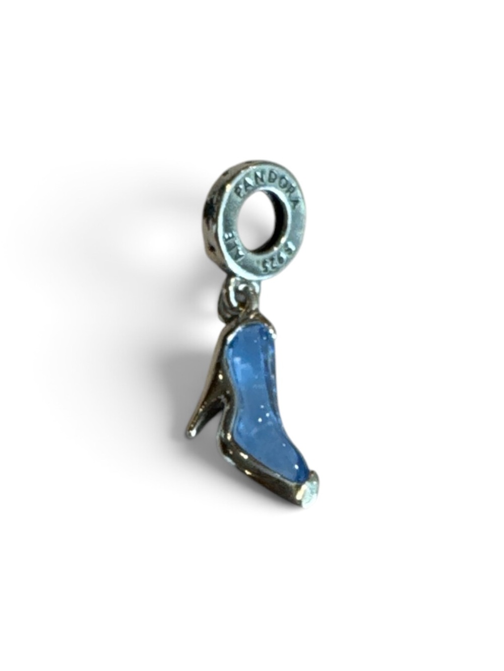 Disney Pandora Cinderella’s Glass Slipper Charm Blue NWT with Box